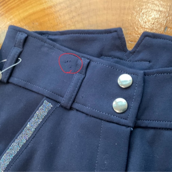 HR Farm Full Seat Silicone Grip Star High Waist Equestrian Riding Breeches NWT - Picture 12 of 16